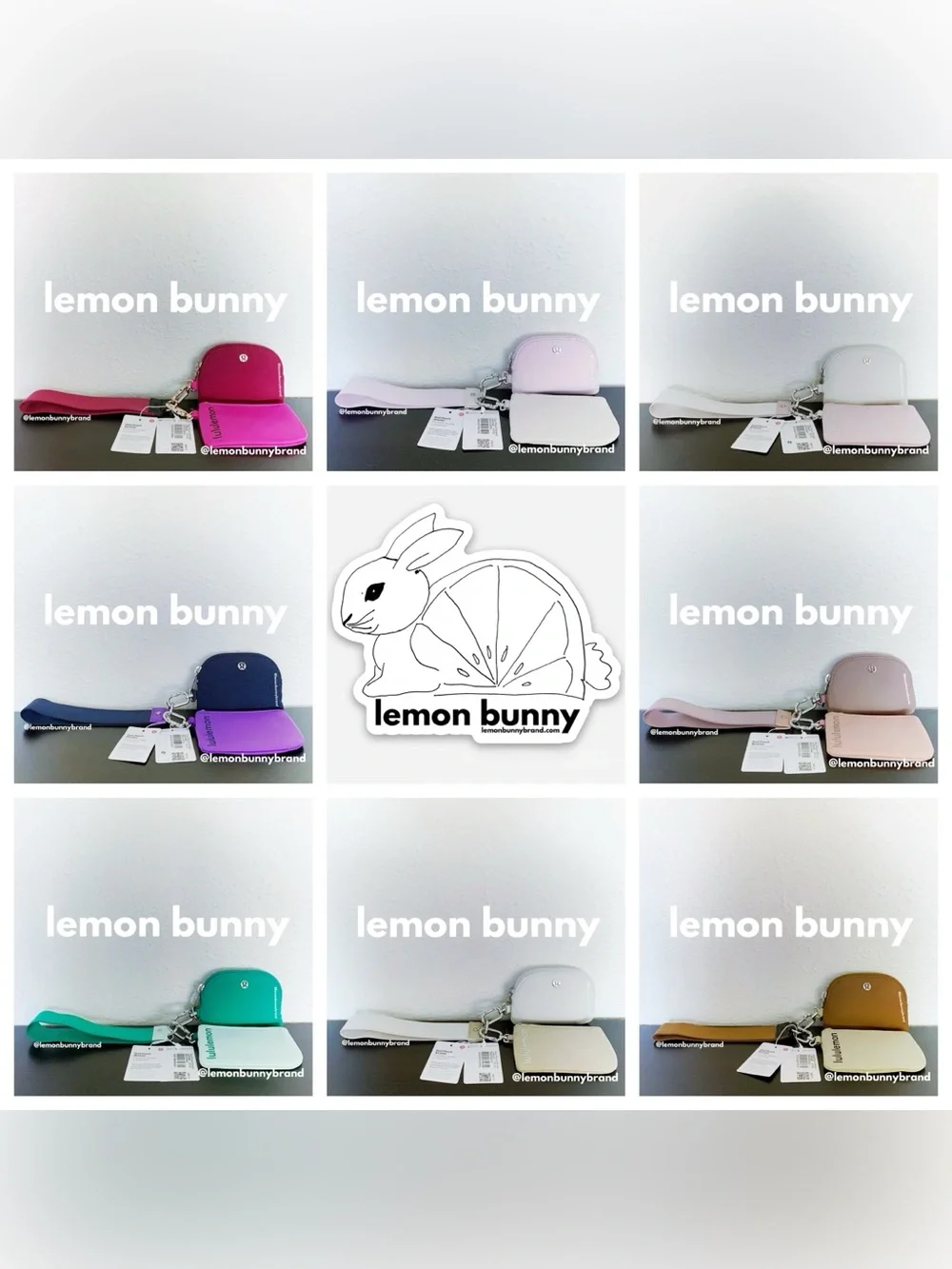🩷💜 8 lululemon Dual Pouch Wristlets in Ombré Pastels New NWT